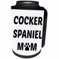 3dRose Xander animal quotes - Cocker Spaniel mom, picture of a dog paw on a white background - Can Cooler Bottle Wrap (cc_256574)