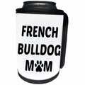 3dRose Xander animal quotes - French Bulldog mom, picture of a dog paw on a white background - Can Cooler Bottle Wrap (cc_256576)
