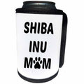 3dRose Xander animal quotes - Shiba Inu mom, picture of a paw on a white background - Can Cooler Bottle Wrap (cc_256583)