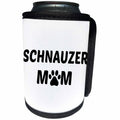 3dRose Xander animal quotes - Schnauzer mom, picture of a paw on a white background - Can Cooler Bottle Wrap (cc_256587)