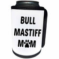 3dRose Xander animal quotes - Bull Mastiff mom, picture of a paw on a white background - Can Cooler Bottle Wrap (cc_256592)