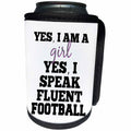 3dRose BrooklynMeme Sayings - Football girl - Can Cooler Bottle Wrap (cc_256609)