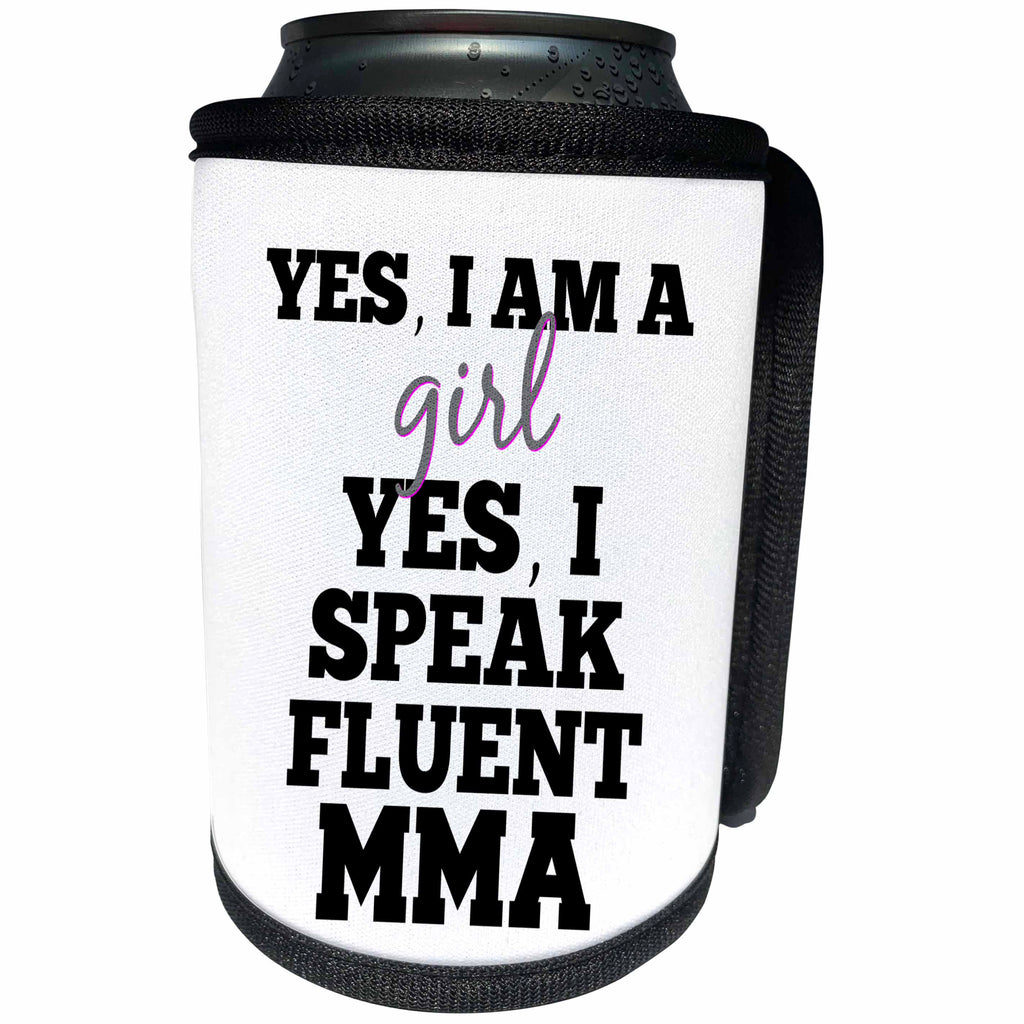 3dRose BrooklynMeme Sayings - MMA girl - Can Cooler Bottle Wrap (cc_256610)