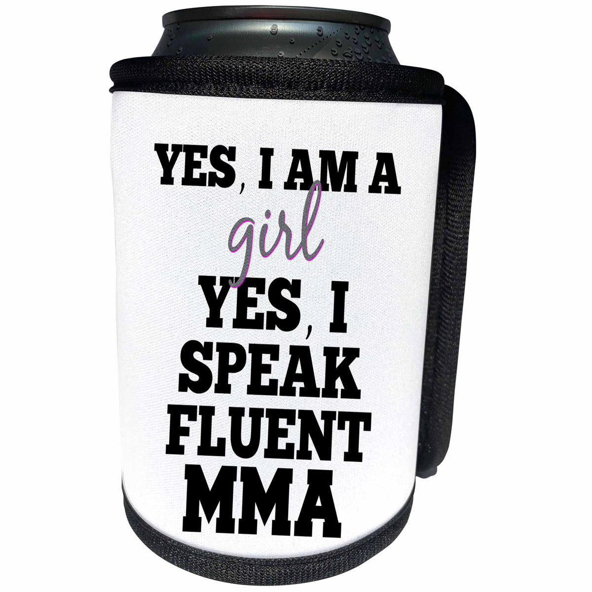 3dRose BrooklynMeme Sayings - MMA girl - Can Cooler Bottle Wrap (cc_256610)