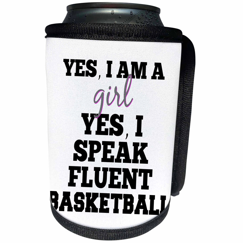 3dRose BrooklynMeme Sayings - Basketball girl - Can Cooler Bottle Wrap (cc_256611)