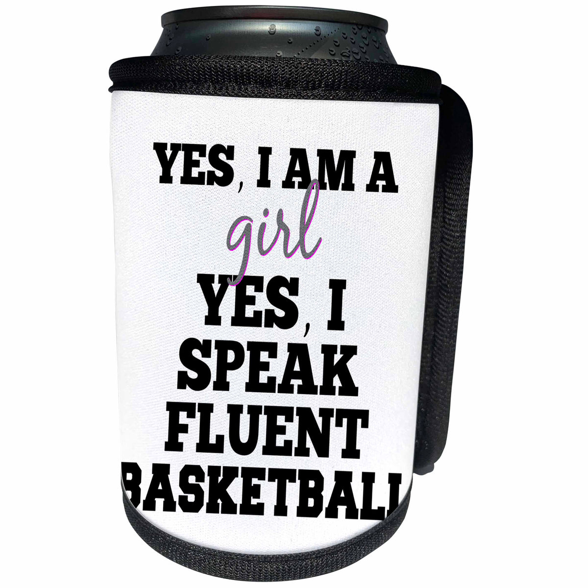 3dRose BrooklynMeme Sayings - Basketball girl - Can Cooler Bottle Wrap (cc_256611)