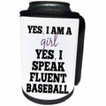 3dRose BrooklynMeme Sayings - Baseball girl - Can Cooler Bottle Wrap (cc_256612)