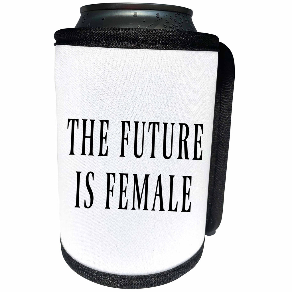 3dRose BrooklynMeme Sayings - The future is female - Can Cooler Bottle Wrap (cc_256614)