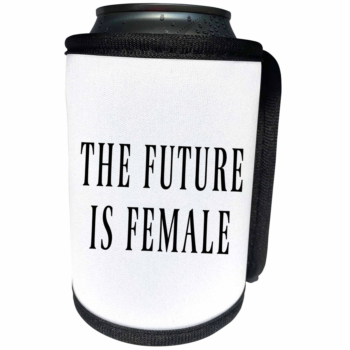 3dRose BrooklynMeme Sayings - The future is female - Can Cooler Bottle Wrap (cc_256614)