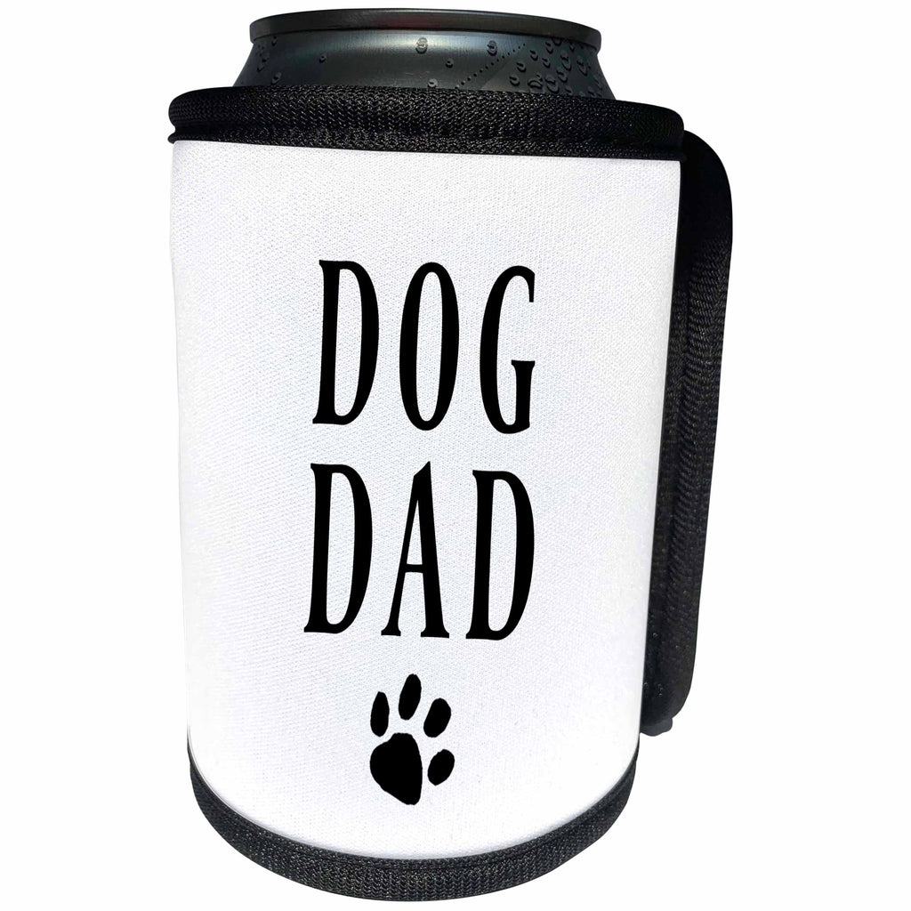 3dRose BrooklynMeme Pets - Dog Dad - Can Cooler Bottle Wrap (cc_256617)