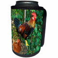 3dRose BrooklynMeme Farm Animals - Ameraucana Rooster - Can Cooler Bottle Wrap (cc_256642)