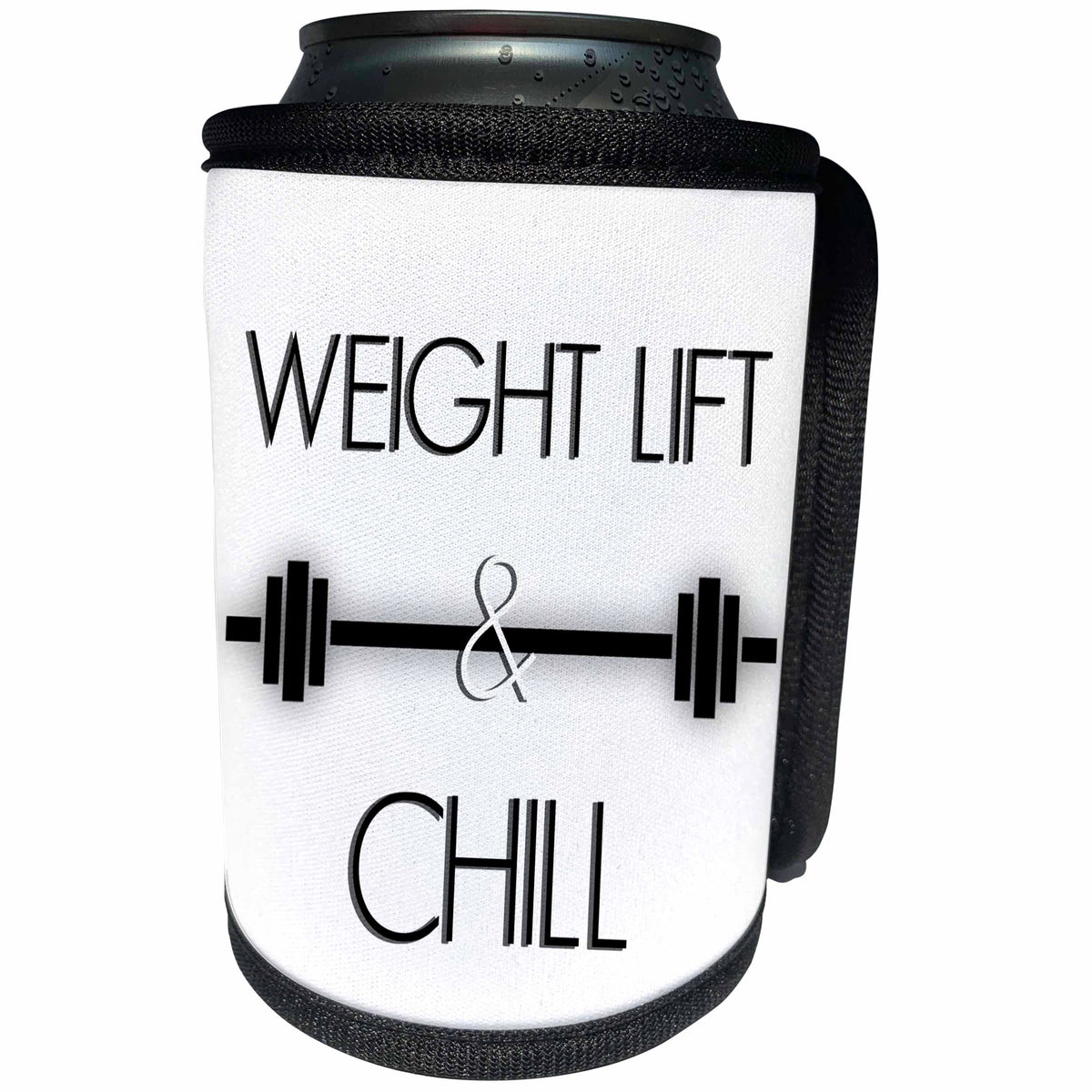 3dRose BrooklynMeme Sports - Weight Lift and Chill - Can Cooler Bottle Wrap (cc_256650)
