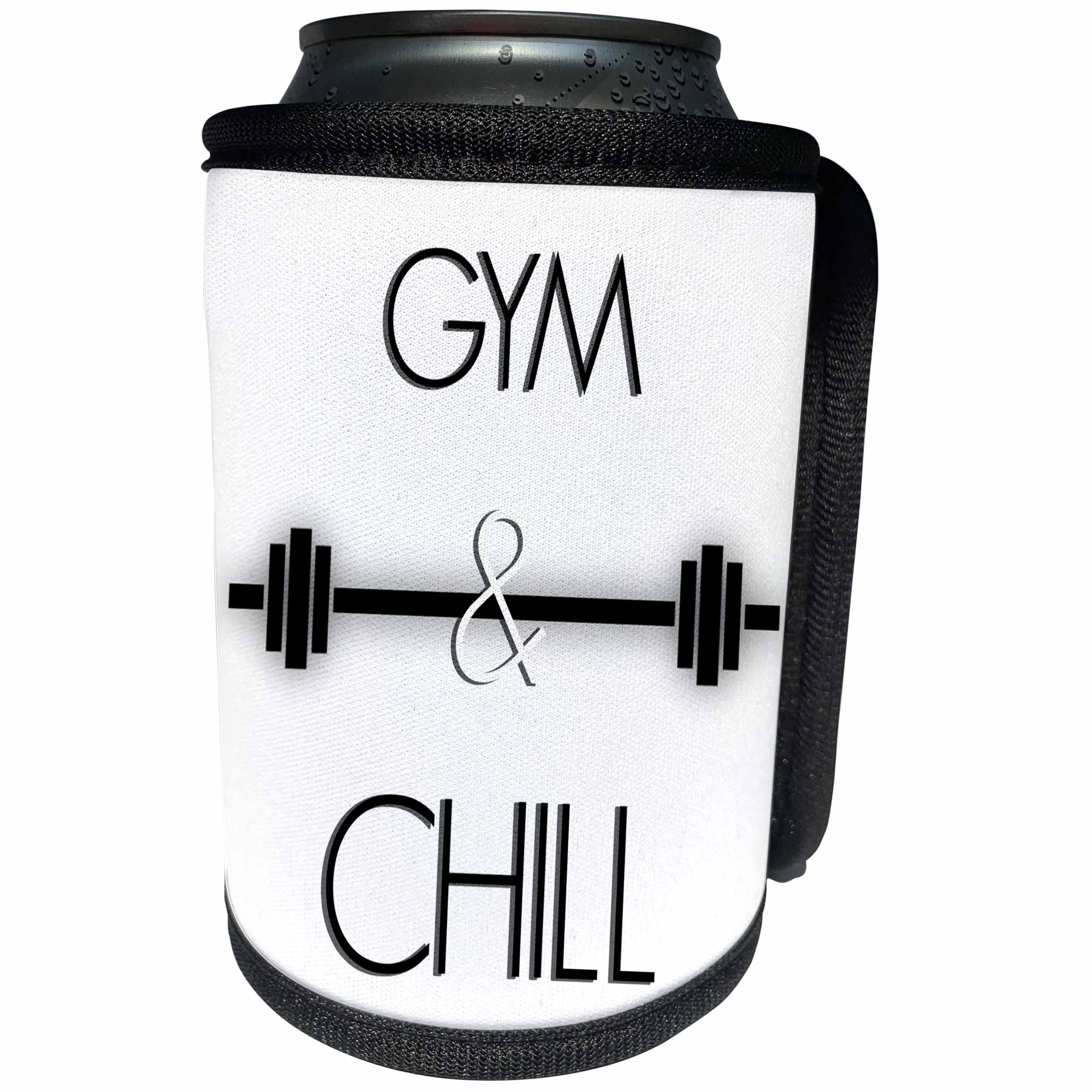3dRose BrooklynMeme Sports - Gym and Chill - Can Cooler Bottle Wrap (cc_256651)