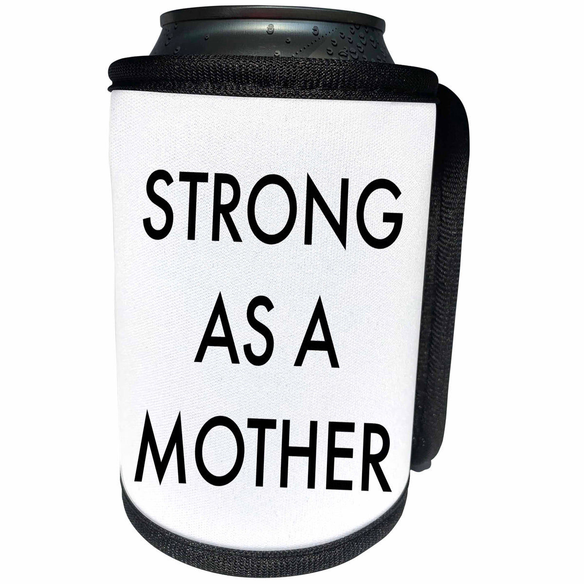 3dRose BrooklynMeme Sayings - Strong as a mother - Can Cooler Bottle Wrap (cc_256654)