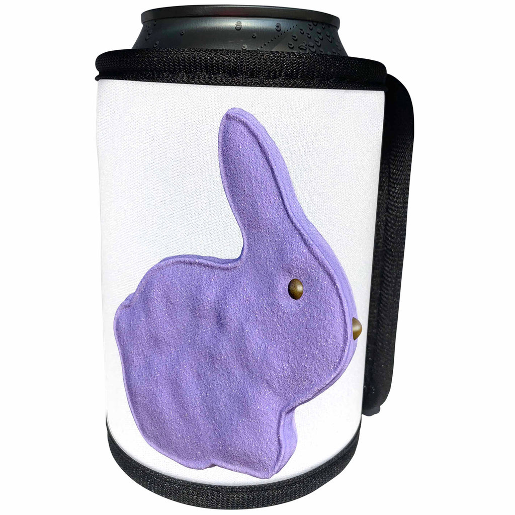 3dRose Boehm Graphics Holiday Easter - Purple Marshmallow Easter Bunny Candy - Can Cooler Bottle Wrap (cc_256695)