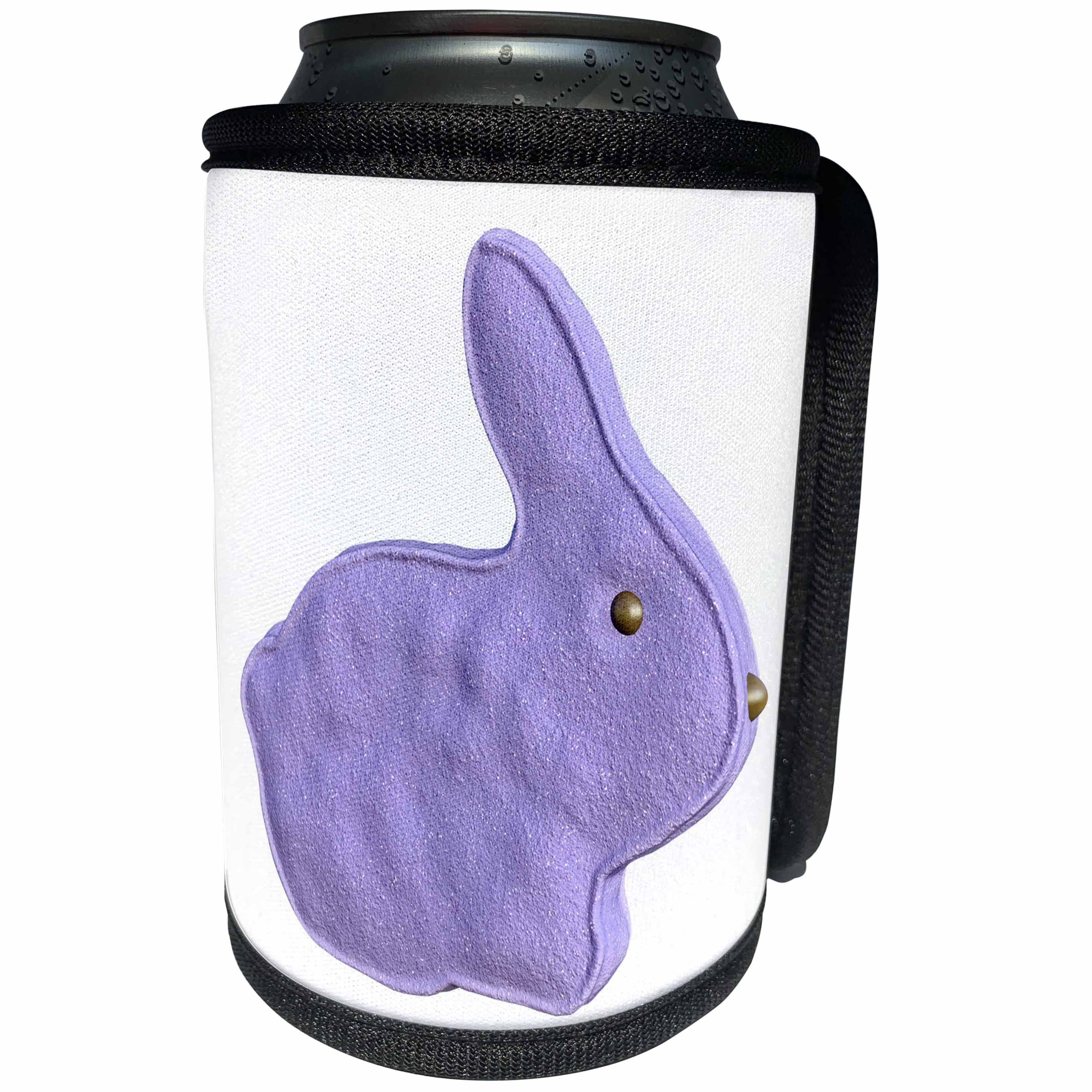 3dRose Boehm Graphics Holiday Easter - Purple Marshmallow Easter Bunny Candy - Can Cooler Bottle Wrap (cc_256695)