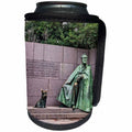 3dRose Boehm Graphics Travel - President Franklin Roosevelt Statue in Washington DC - Can Cooler Bottle Wrap (cc_256703)