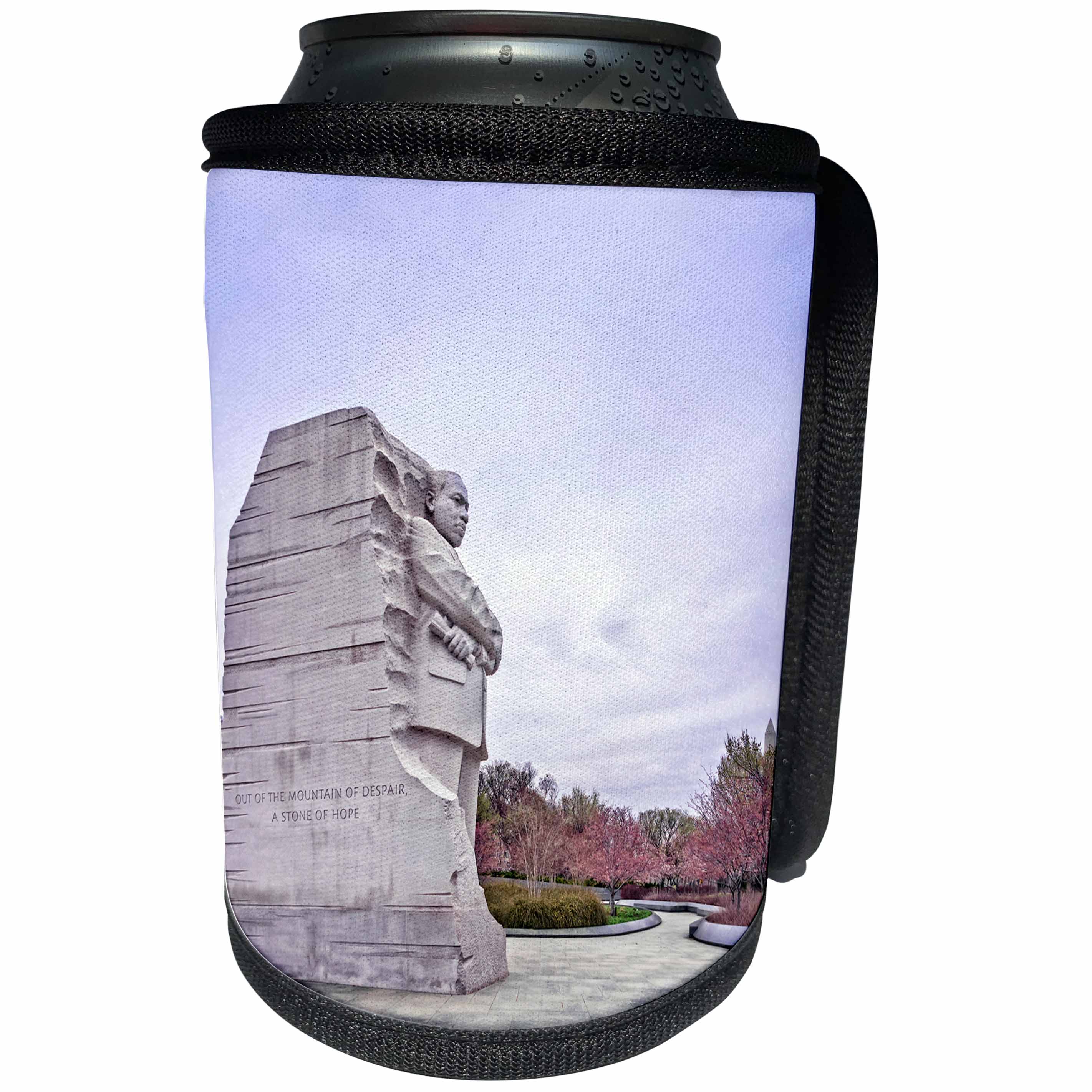 3dRose Boehm Graphics Travel - Martin Luther King Memorial in Washington DC - Can Cooler Bottle Wrap (cc_256706)