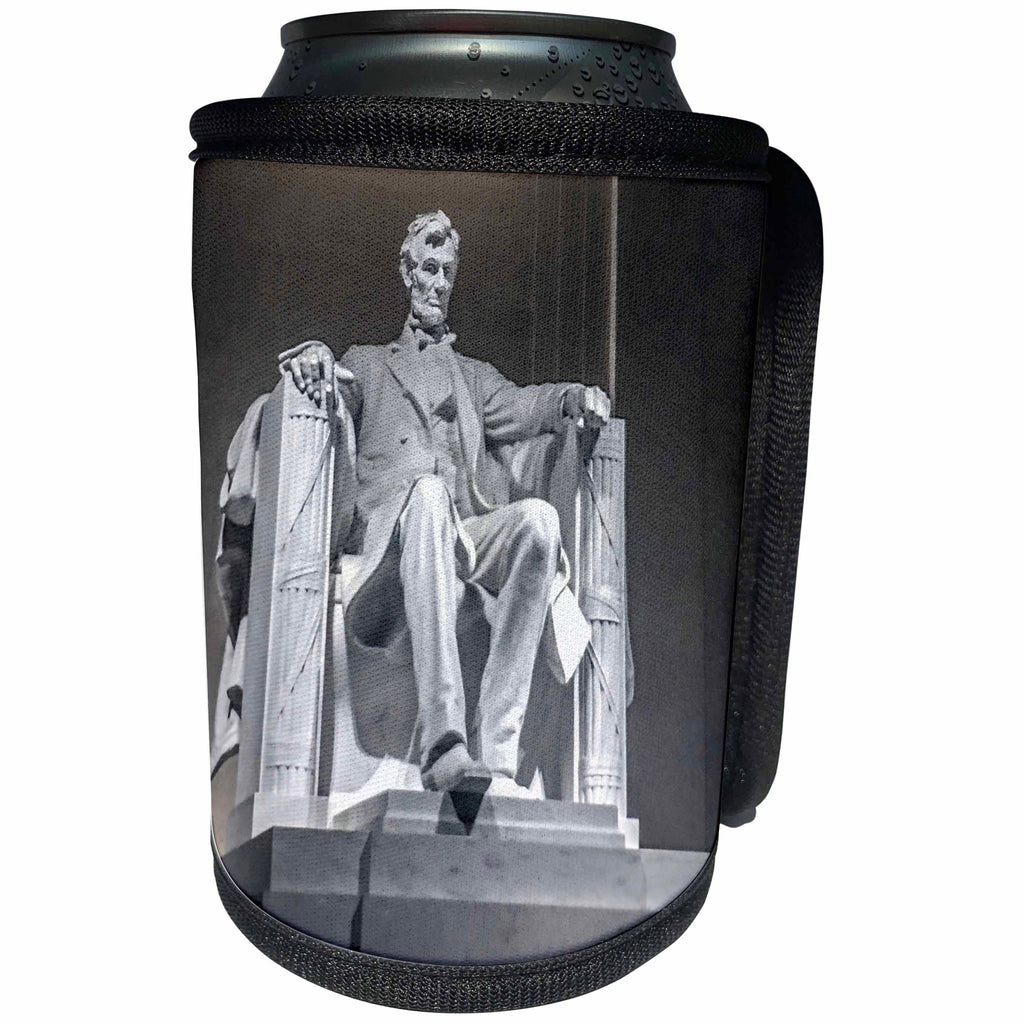 3dRose Boehm Graphics Travel - President Lincoln Memorial in Washington DC - Can Cooler Bottle Wrap (cc_256708)