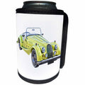 3dRose Boehm Graphics Car - A Yellow and Green Classic Sports Car - Can Cooler Bottle Wrap (cc_256734)