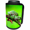 3dRose Sven Herkenrath Animal - Green Frogs Mating on a Branch - Can Cooler Bottle Wrap (cc_256764)