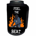 3dRose Sven Herkenrath Music - Feel the Beat Quite DJ With Flames - Can Cooler Bottle Wrap (cc_256769)