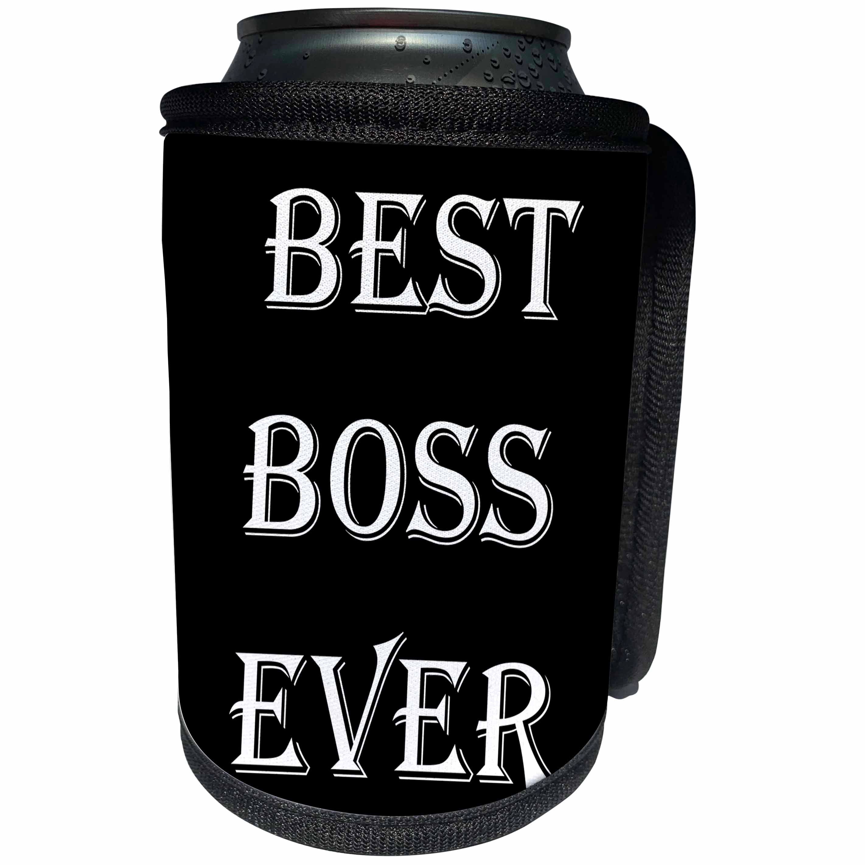 3dRose Sven Herkenrath Quotes - Best Boss Ever Quotes Saying Phrases - Can Cooler Bottle Wrap (cc_256774)
