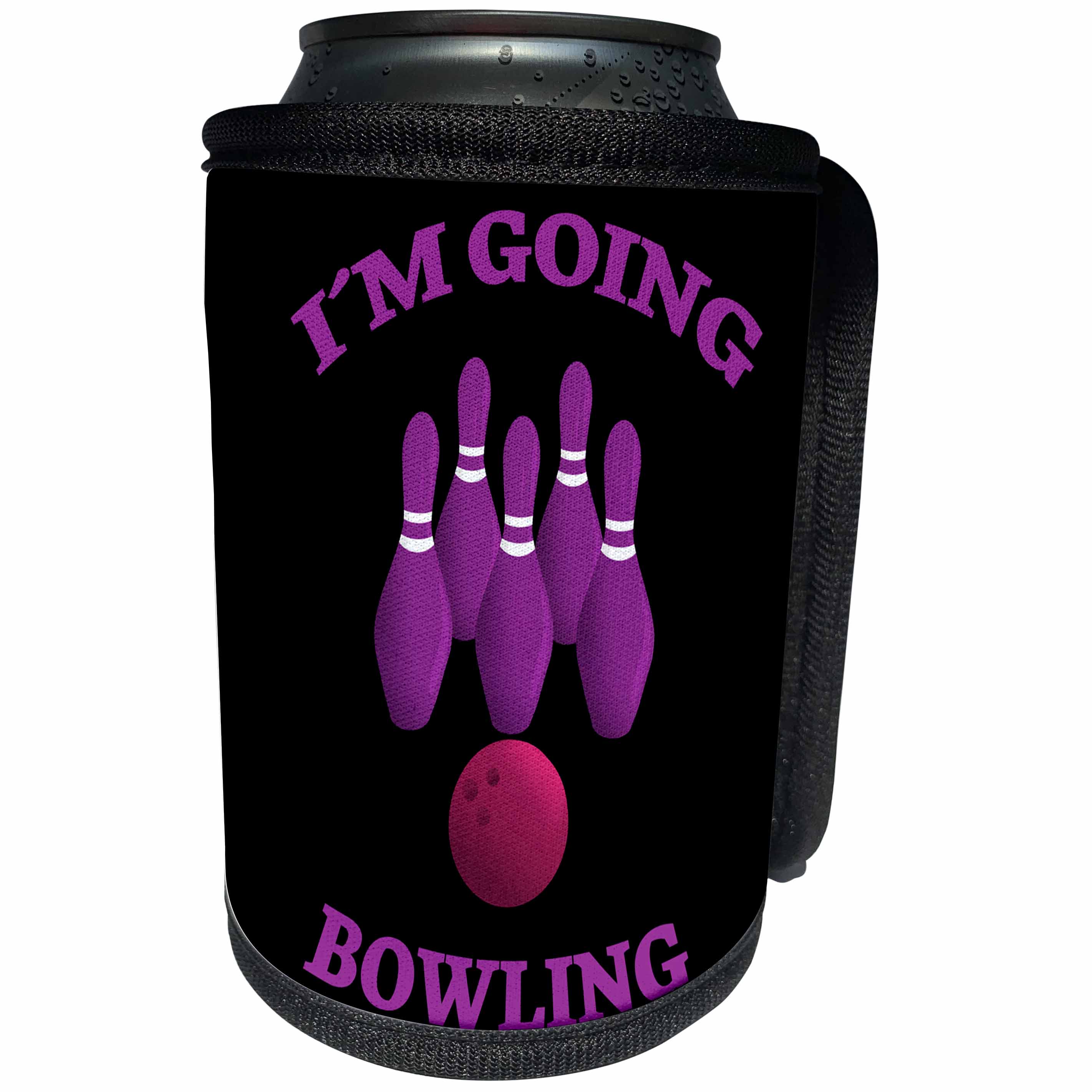 3dRose Sven Herkenrath Sport - Im Going Bowling Sport Hobby Game - Can Cooler Bottle Wrap (cc_256775)