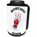 3dRose Sven Herkenrath Sport - Bowling Queen Funny Bowl Hobby Sport - Can Cooler Bottle Wrap (cc_256776)