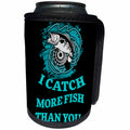 3dRose Sven Herkenrath Fishing - I Catch More Fish Than You Fishing Lake Sport - Can Cooler Bottle Wrap (cc_256782)