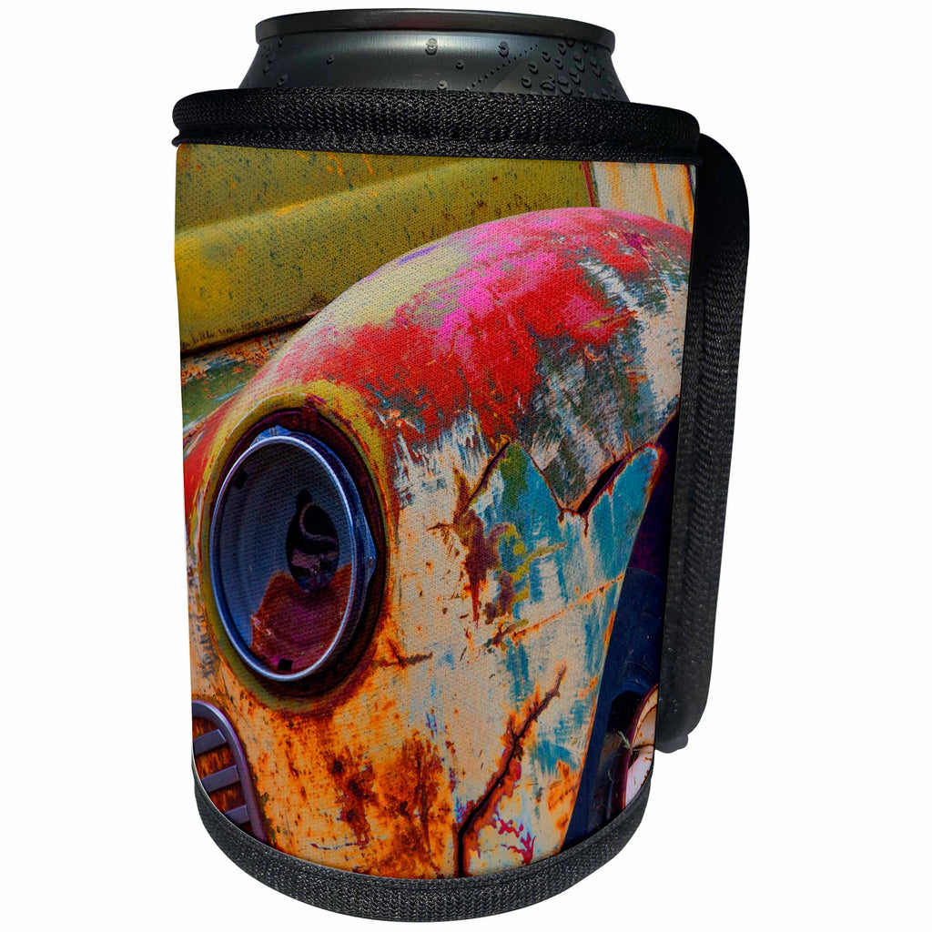 3dRose Danita Delimont - Automobiles - Detail of an abandoned truck headlight - Can Cooler Bottle Wrap (cc_256822)