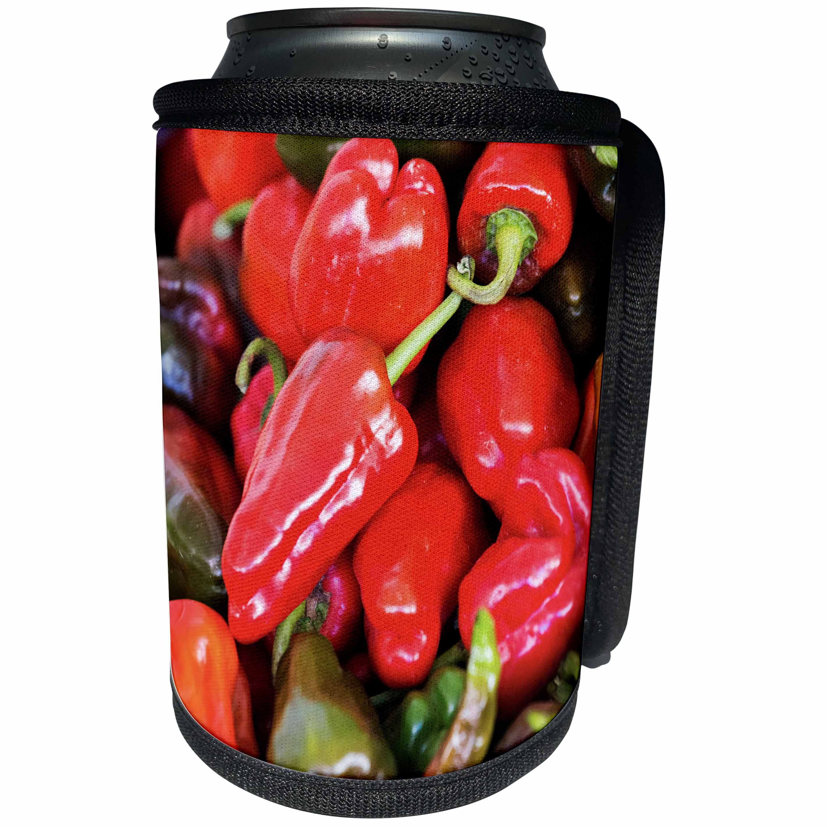 3dRose Danita Delimont - Food - Asia, Bhutan, Thimphu, Chili peppers for sale in market. - Can Cooler Bottle Wrap (cc_257040)