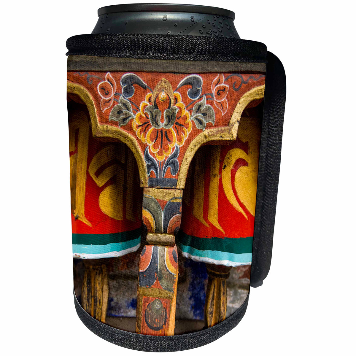3dRose Danita Delimont - Religion - Typical Buddhist praying role, Kyichu Lhakhang, Bhutan - Can Cooler Bottle Wrap (cc_257044)