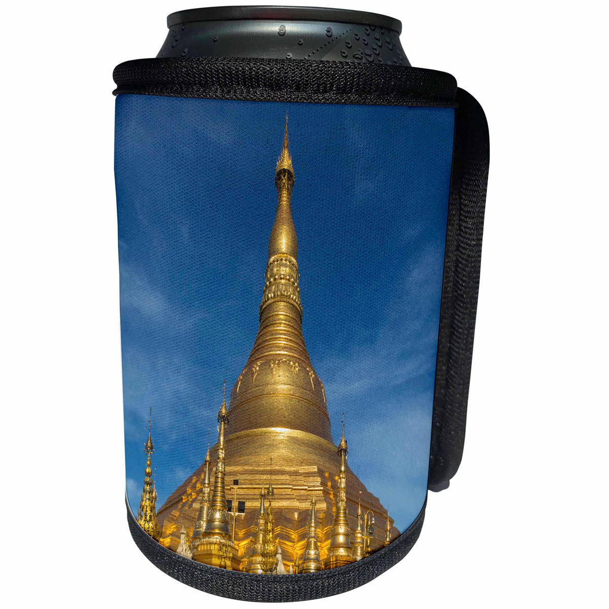 3dRose Danita Delimont - Temples - Myanmar, Yangon. Golden stupa and temples of Shwedagon. - Can Cooler Bottle Wrap (cc_257056)