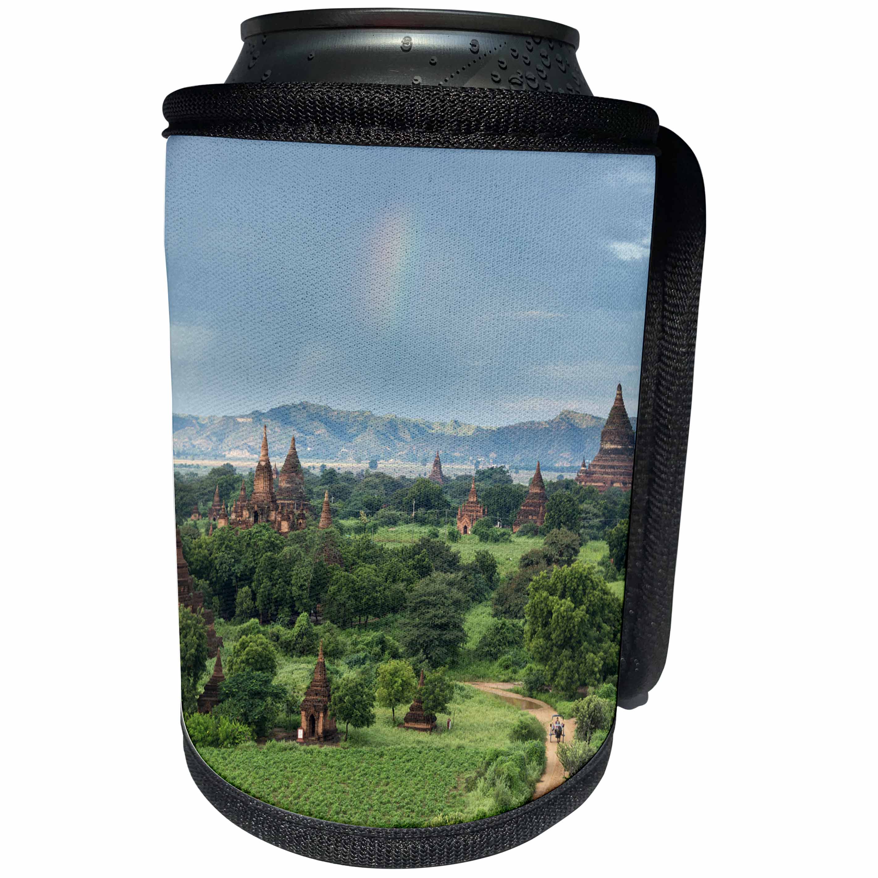 3dRose Danita Delimont - Temples - Myanmar, Bagan. Stupas, temples, dot the plains of Bagan. - Can Cooler Bottle Wrap (cc_257057)