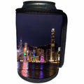 3dRose Danita Delimont - Cities - Skyline harbor with reflections on water, Hong Kong, China - Can Cooler Bottle Wrap (cc_257060)
