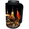 3dRose Danita Delimont - China - City waterfront with flying flags, Shanghai, China - Can Cooler Bottle Wrap (cc_257097)