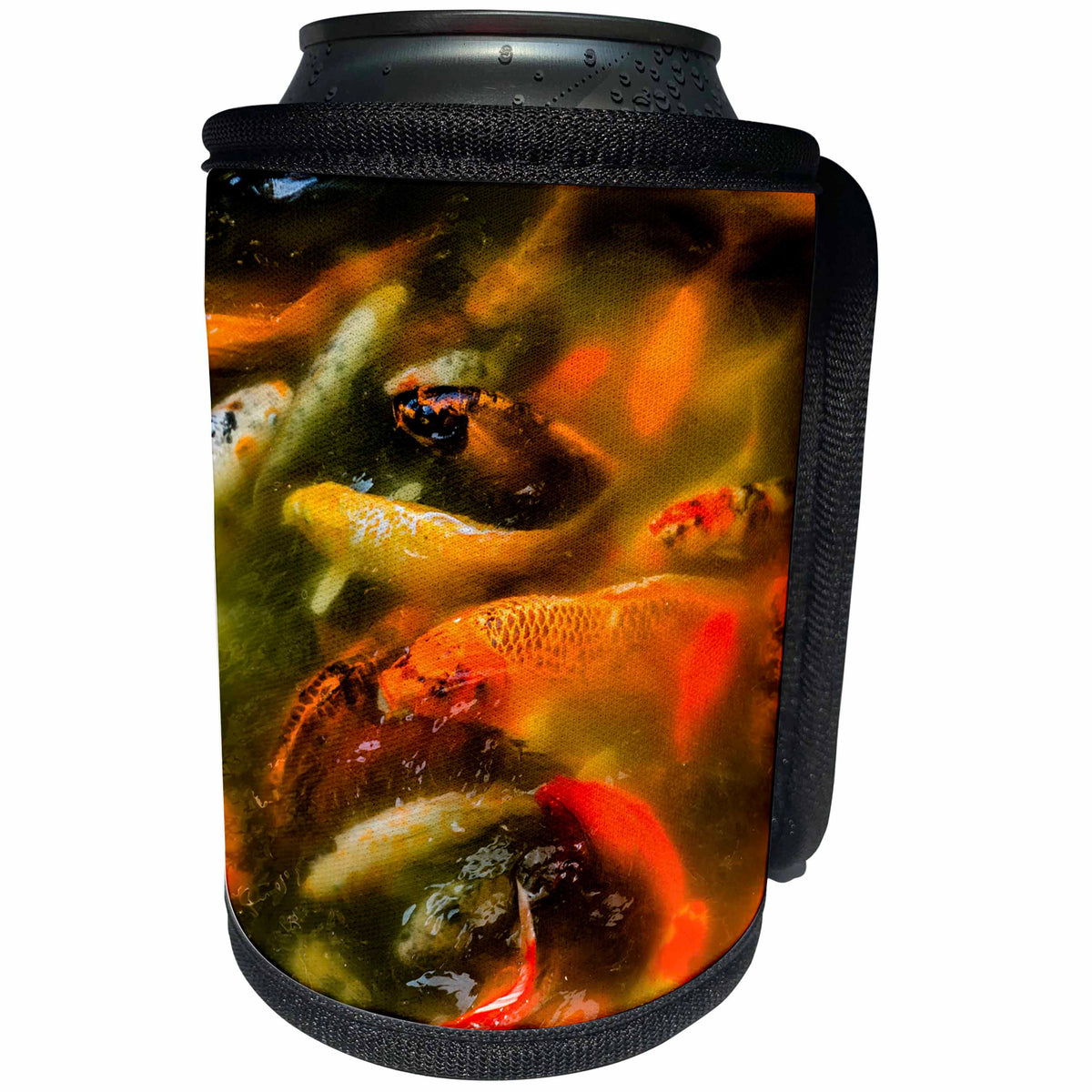 3dRose Danita Delimont - Fish - Crowded pond with Orange Koi fish, Yuyuan Garden, Shanghai, China - Can Cooler Bottle Wrap (cc_257100)