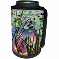 3dRose Danita Delimont - Fish - Orange White Carp Fish Pink Water Lily Pond Chengdu Sichuan, China - Can Cooler Bottle Wrap (cc_257101)