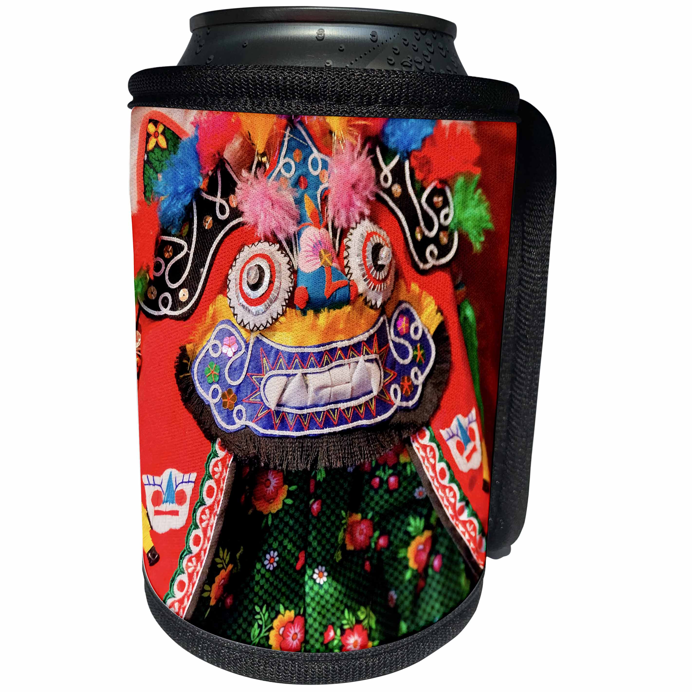 3dRose Danita Delimont - Textiles - Chinese Colorful Souvenir Puppet Dragon, Beijing, China - Can Cooler Bottle Wrap (cc_257103)