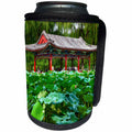 3dRose Danita Delimont - China - Red Pavilion by a lotus pond, Temple of the Sun, Beijing, China - Can Cooler Bottle Wrap (cc_257156)