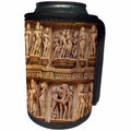 3dRose Danita Delimont - Temples - Erotic carvings of Khajuraho, Madhya Pradesh, India. - Can Cooler Bottle Wrap (cc_257183)