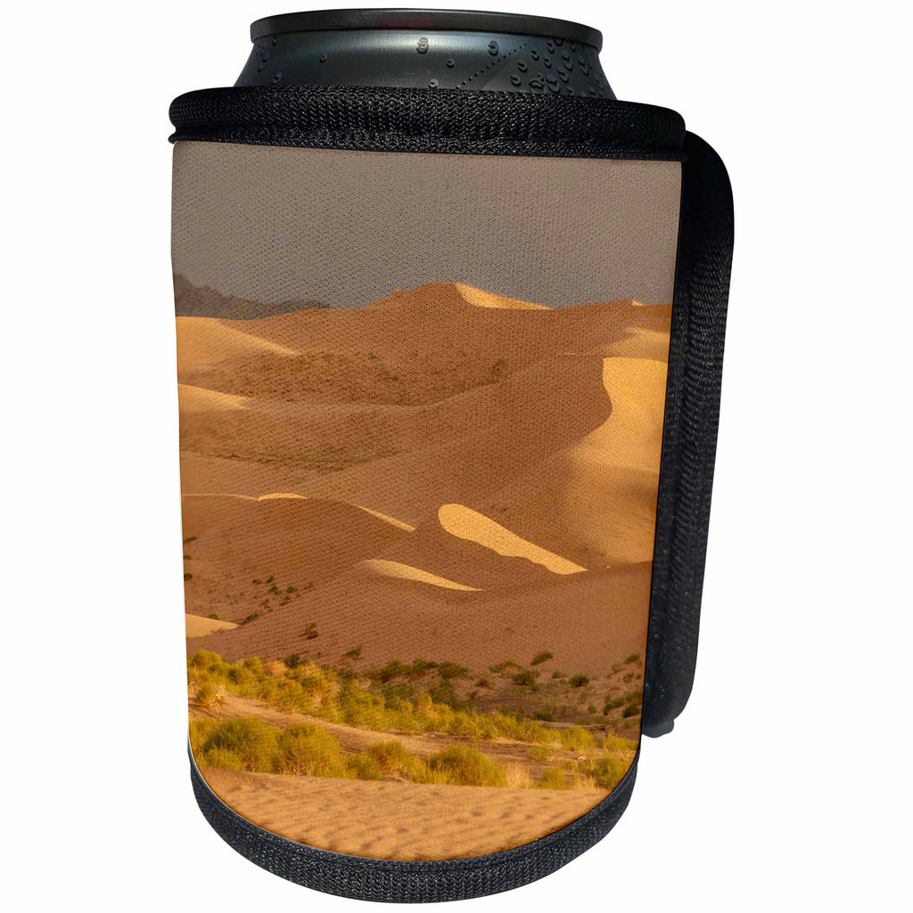 3dRose Danita Delimont - Deserts - Landscape of Sand Dunes at Sunset. Gobi Desert. Mongolia. - Can Cooler Bottle Wrap (cc_257226)