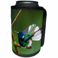 3dRose Danita Delimont - Hummingbirds - White-necked Jacobin Bathing - Can Cooler Bottle Wrap (cc_257425)