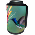 3dRose Danita Delimont - Hummingbirds - White-necked Jacobin drinking nectar - Can Cooler Bottle Wrap (cc_257426)