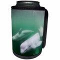 3dRose Danita Delimont - Whales - Canada, Manitoba, Churchill, Beluga Whale calf swimming with pod. - Can Cooler Bottle Wrap (cc_257505)