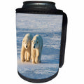 3dRose Danita Delimont - bears - Polar Bears wanding the icey landscape, Churchill, Manitoba, Canada - Can Cooler Bottle Wrap (cc_257512)