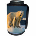 3dRose Danita Delimont - Bears - Canada, Nunavut Territory, Repulse Bay, Polar Bear Cub beneath mother. - Can Cooler Bottle Wrap (cc_257546)