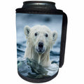 3dRose Danita Delimont - Bears - Canada, Repulse Bay, Polar Bear pokes its head above water. - Can Cooler Bottle Wrap (cc_257551)