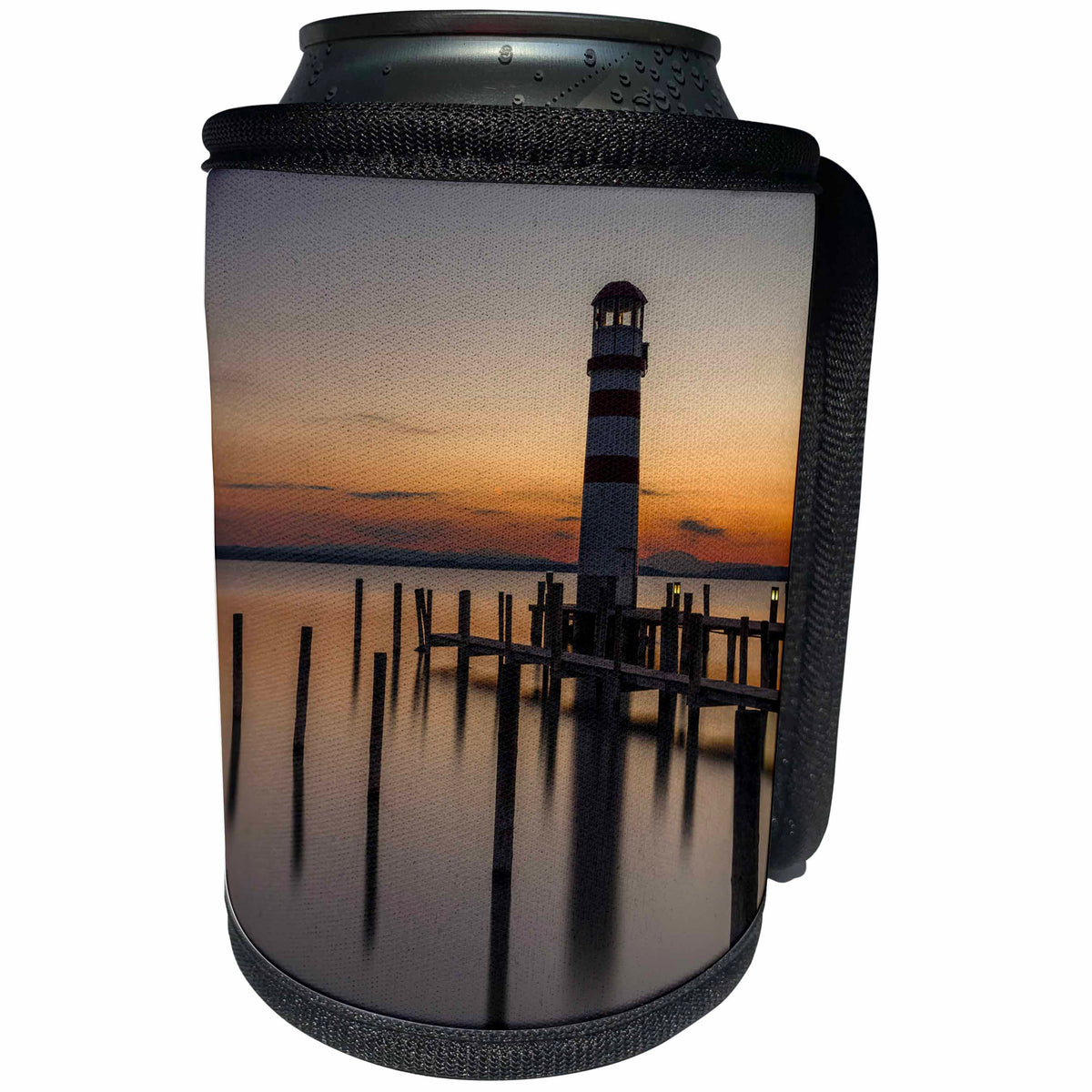 3dRose Danita Delimont - lighthouses - Sunset over Podersdorf am See, Lake Neusiedl, Burgenland, Austria - Can Cooler Bottle Wrap (cc_257560)